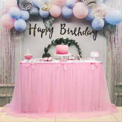 Table Skirt For Rectangle/Round Tables Ruffle Table Cloth for Party Wedding