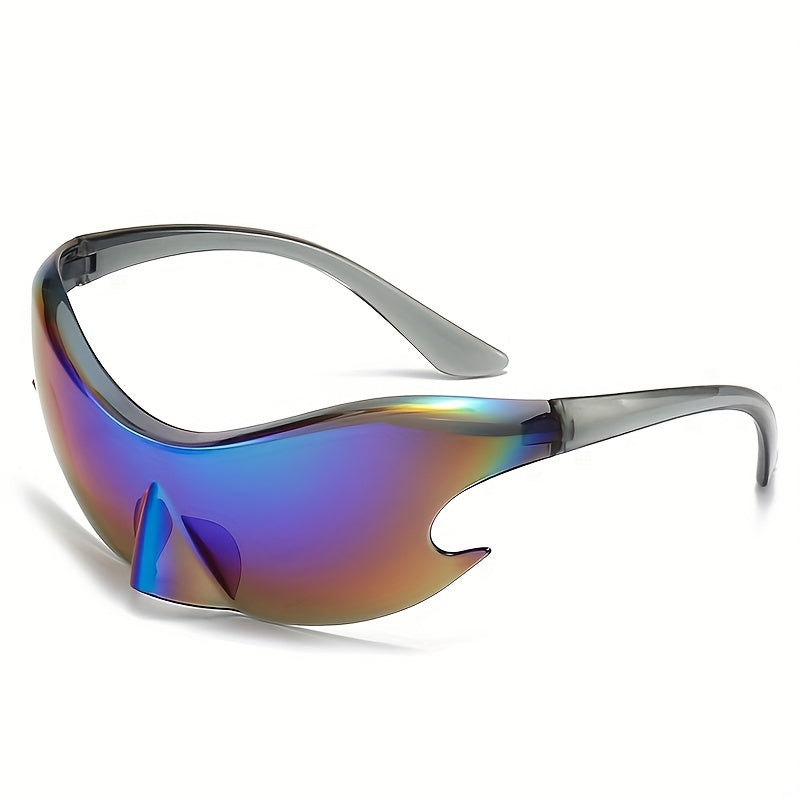 Y2K Photochromic One piece Sunglasses Wrap Around UV400 Sun Shades