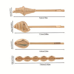 Ocean Metal Hair Pin Shell Shaped Bobby Pin For Girls