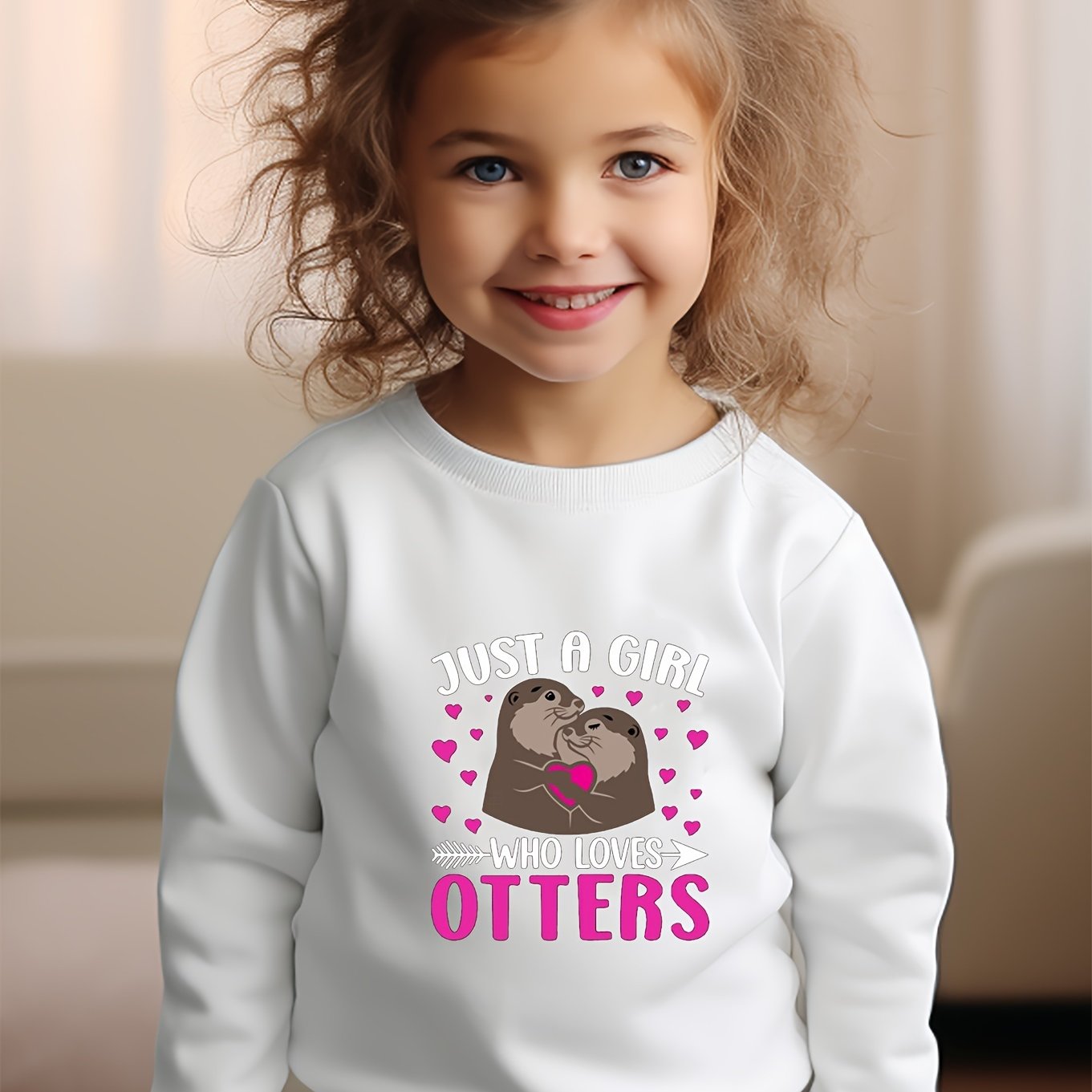 Girls Mole Pattern Crew Neck Sweatshirt Spring Fall Christmas