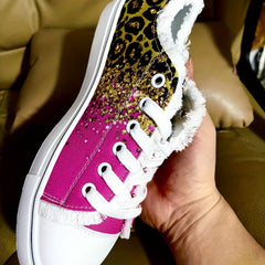 Leopard Print Casual Lace-Up Loafers