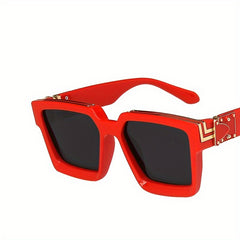 Large Square Sunglasses Rivet UV400 Sun Shades Driving Beach Travel