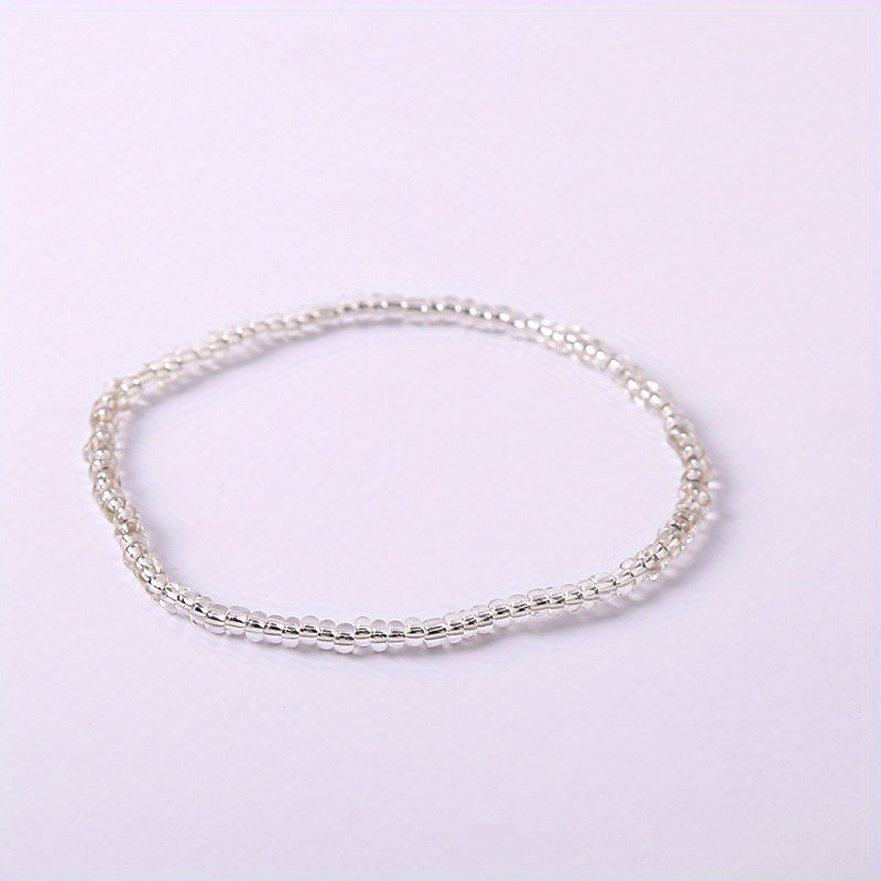 Colorful Glass Bead Bracelet Anklet Boho Accessories