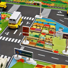 Kids Traffic Game Map Play Mat Kids Carpet Rug