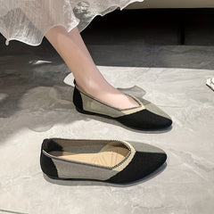 Women's Lightweight Knit Casual Shoes Soft Sole Flat Shoes