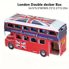 London Double Layer Bus 3D Puzzle Foam Toy Model Kit DIY Educational Car Series