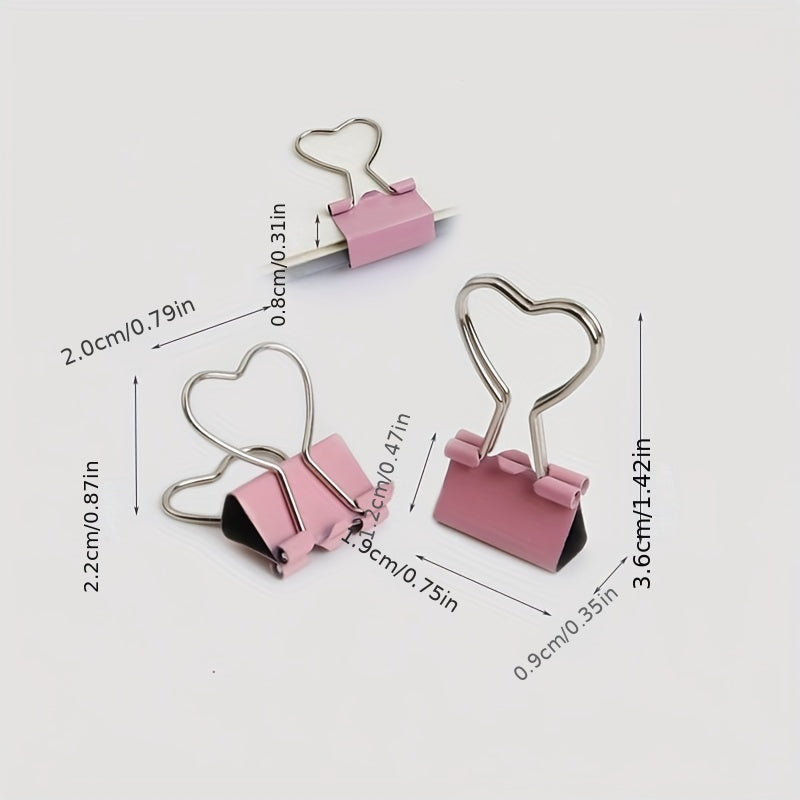 2pcs 19mm Heart Binder Clips - Creative & Organized