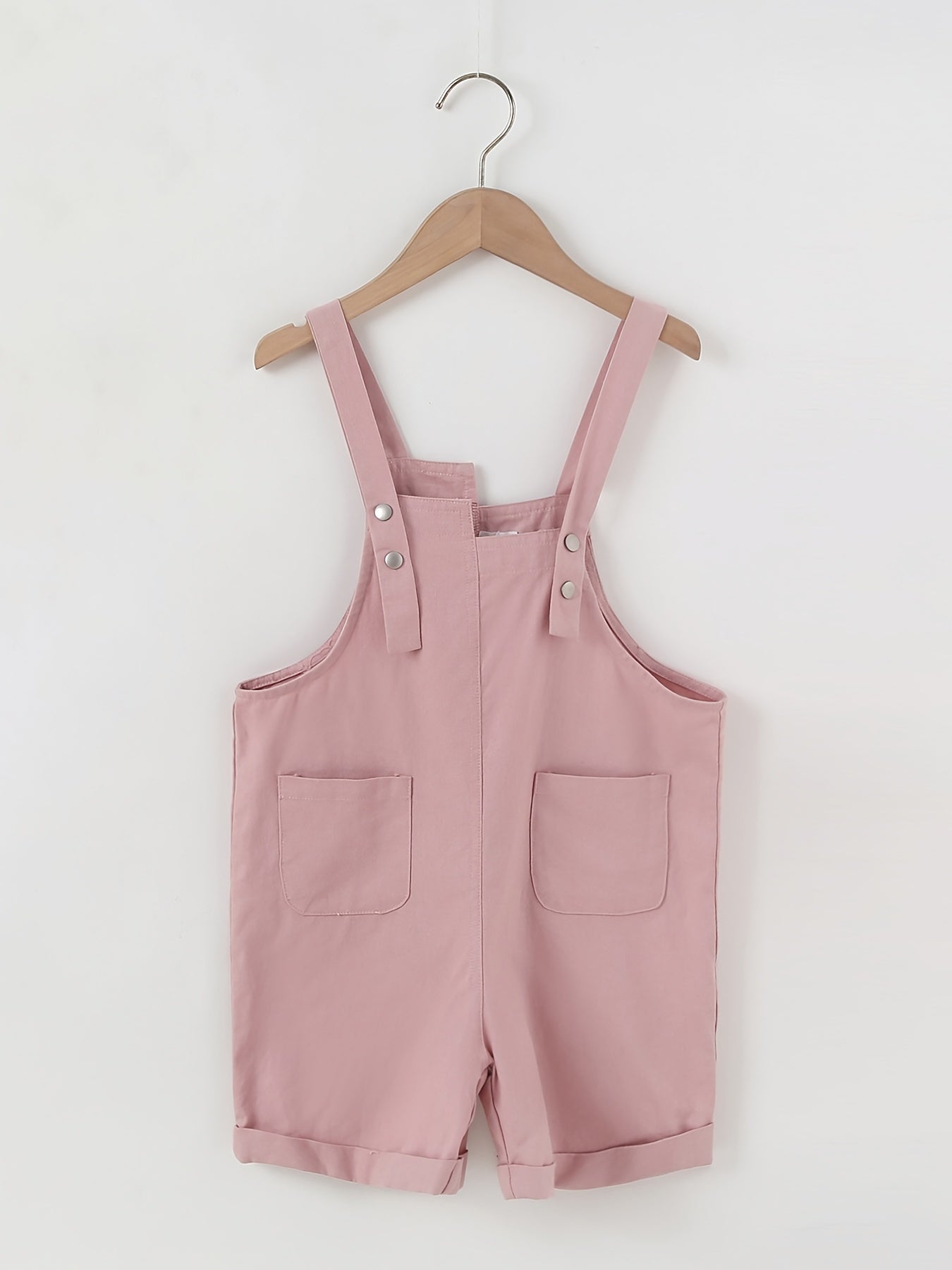 Girl's Pocket Overalls Cargo Jumpsuit For Toddlers Kids