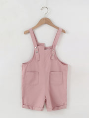 Girl's Pocket Overalls Cargo Jumpsuit For Toddlers Kids
