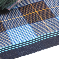 6pcs Men's Plaid Handkerchiefs Soft Sweatshirt Hankies