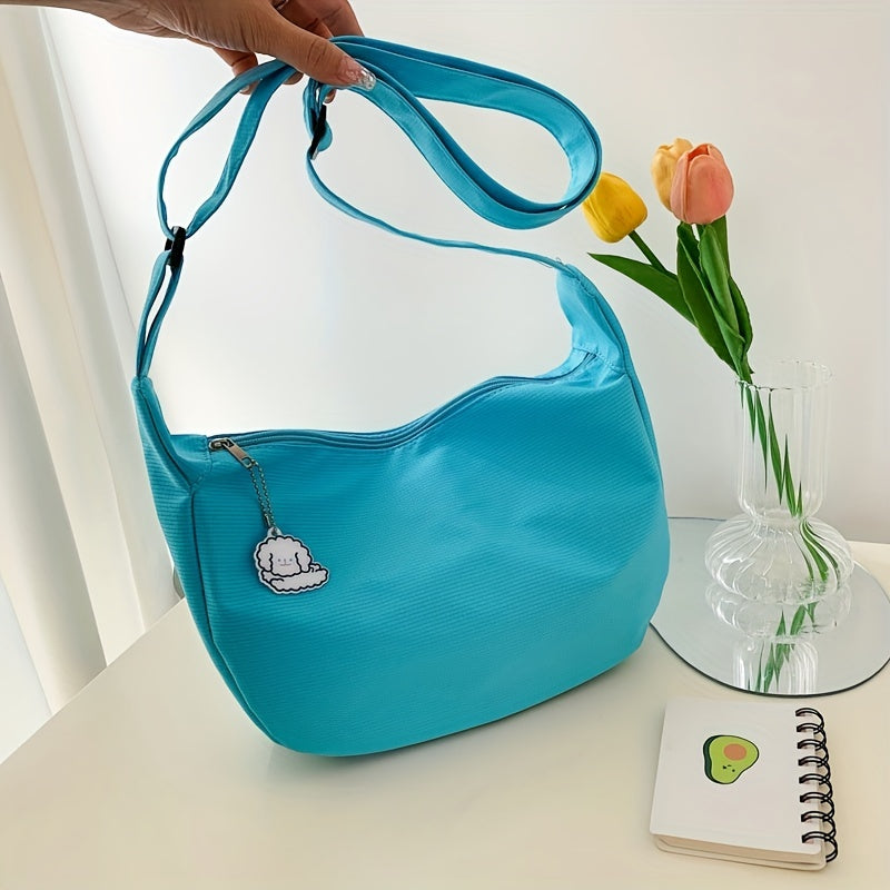 Minimalist Shoulder Bag Zipper Crossbody Bag Casual Underarm Bag