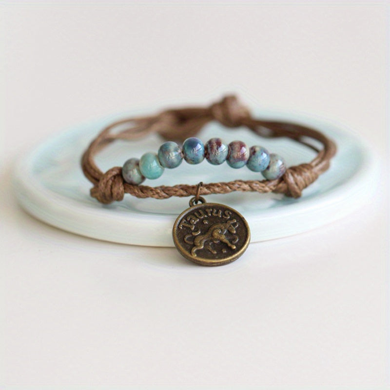 12 Constellation Retro Bracelet for Men