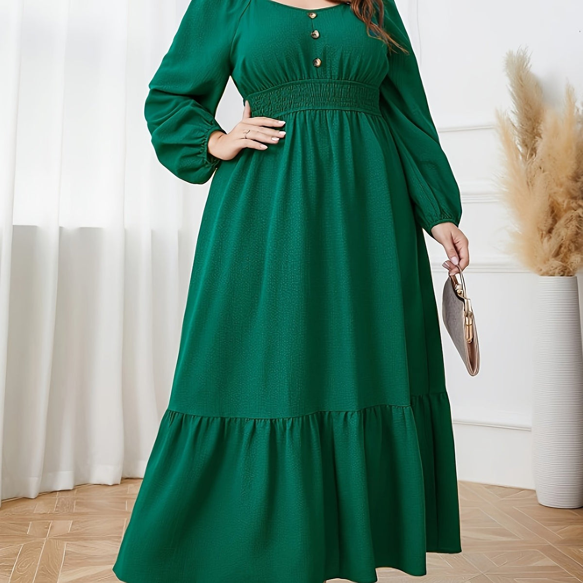  Casual Dress Women's Plus Maxi Smock Dress