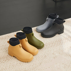 Winter Thickened Warm Short Boots Waterproof Working Rain Boots