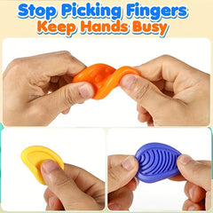 6pcs Soft Textured Fidget Stones, Teenagers & Adults, Durable, Colorful