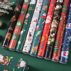 5pcs Christmas Gift Wrapping Paper Thick Copperplate Paper