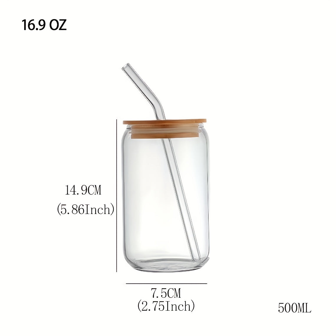 Smiley Face Glass Cup Set with Lid & Straw Holiday Gift