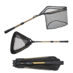 Foldable Fishing Net Telescopic Aluminum Handle 16in Hoop Size