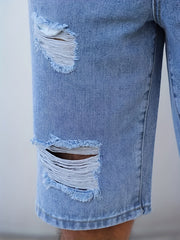 Men's Ripped Denim Shorts for Spring & Summer