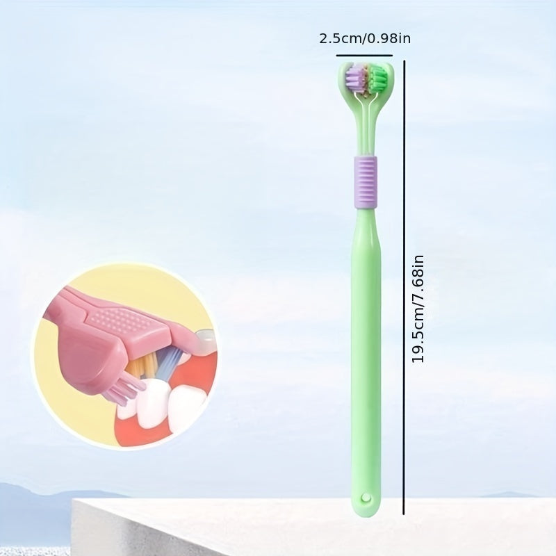 3D Three Sided Toothbrush PBT Ultra Fine Soft Hair Adult Toothbrushes