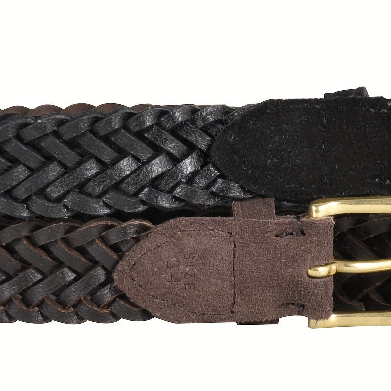  Braided Leather Belt for Women