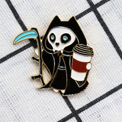 Cartoon Death Brooch For Men