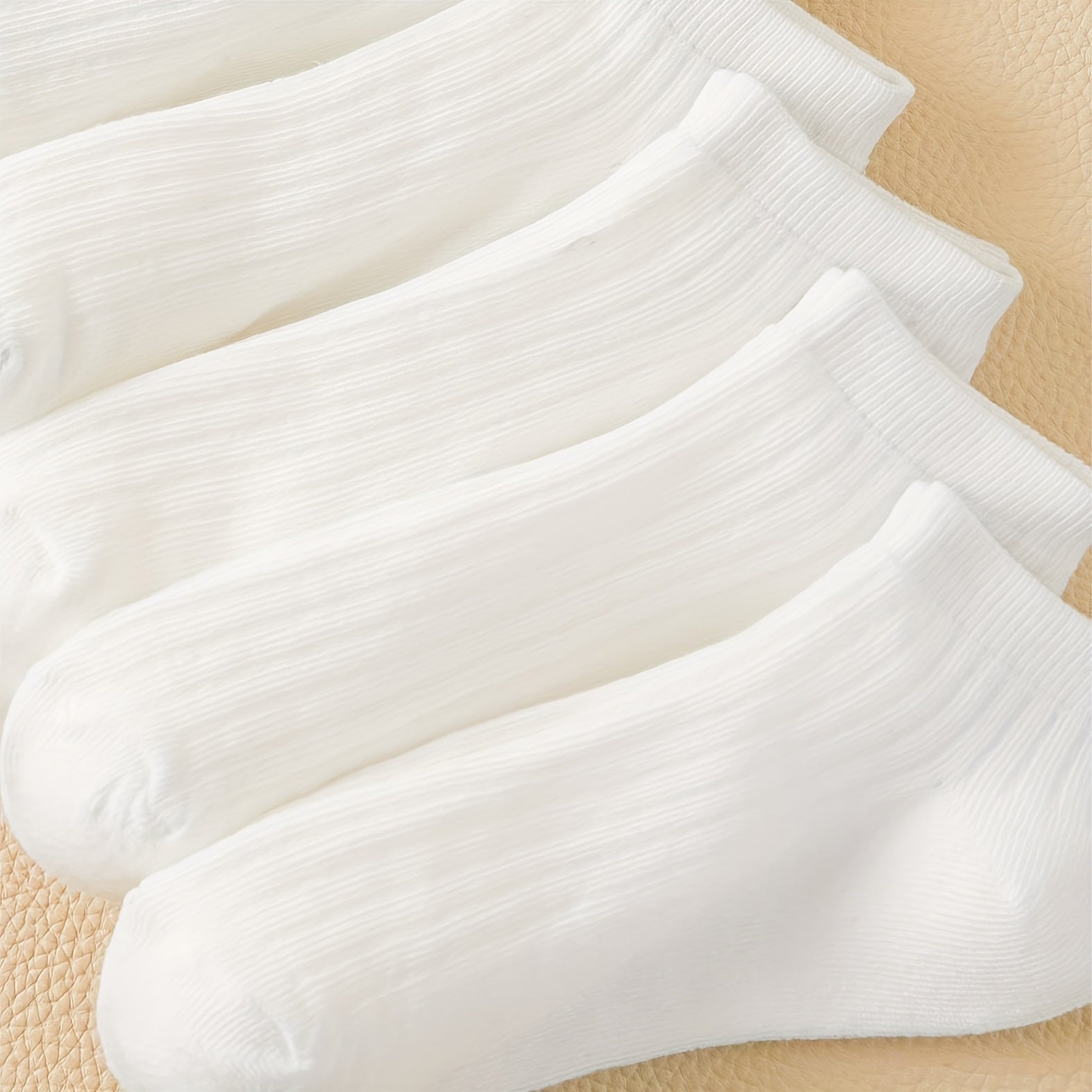 10 Pairs Ribbed Ankle Socks Women's Stockings