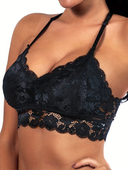 Floral Lace Wireless Bra Push Up Everyday Bra