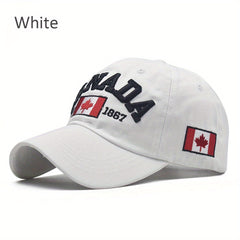 Canada Maple Leaf Baseball Cap Vintage Dad Hat Hip Hop Adjustable Sun Hat