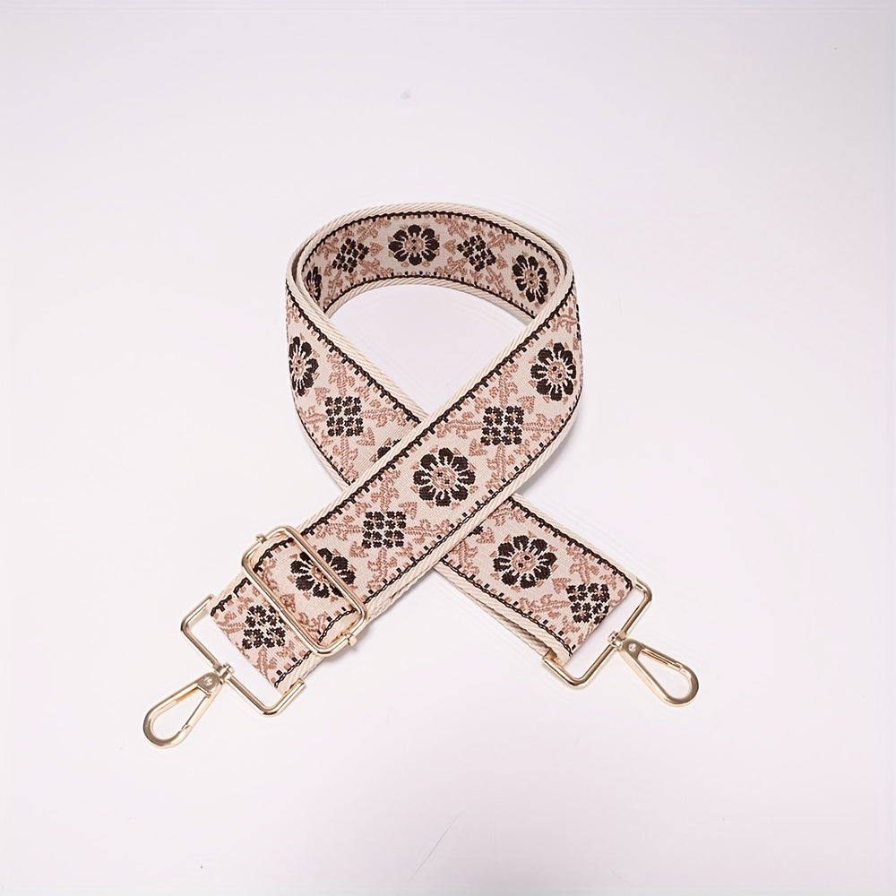 Vintage Pattern Wide Bag Strap Lightweight Adjustable All Match Strap