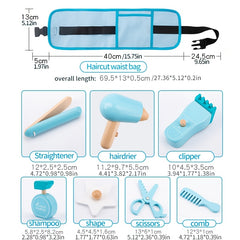 Barber Waist Bag Wooden Simulation House Role Playing Toy