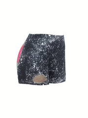 Autism Mom Print Skinny Shorts for Women