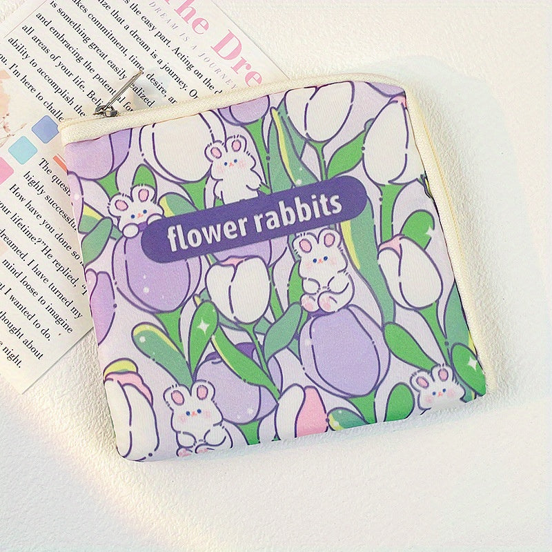 Cartoon Zipper Storage Bag Portable Sanitary Napkin Bag Accessories