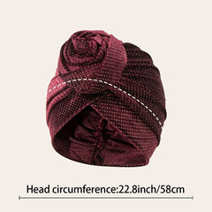 Big Flower Turban Polka Dot Head Wrap Women Headscarf Cap Bandana