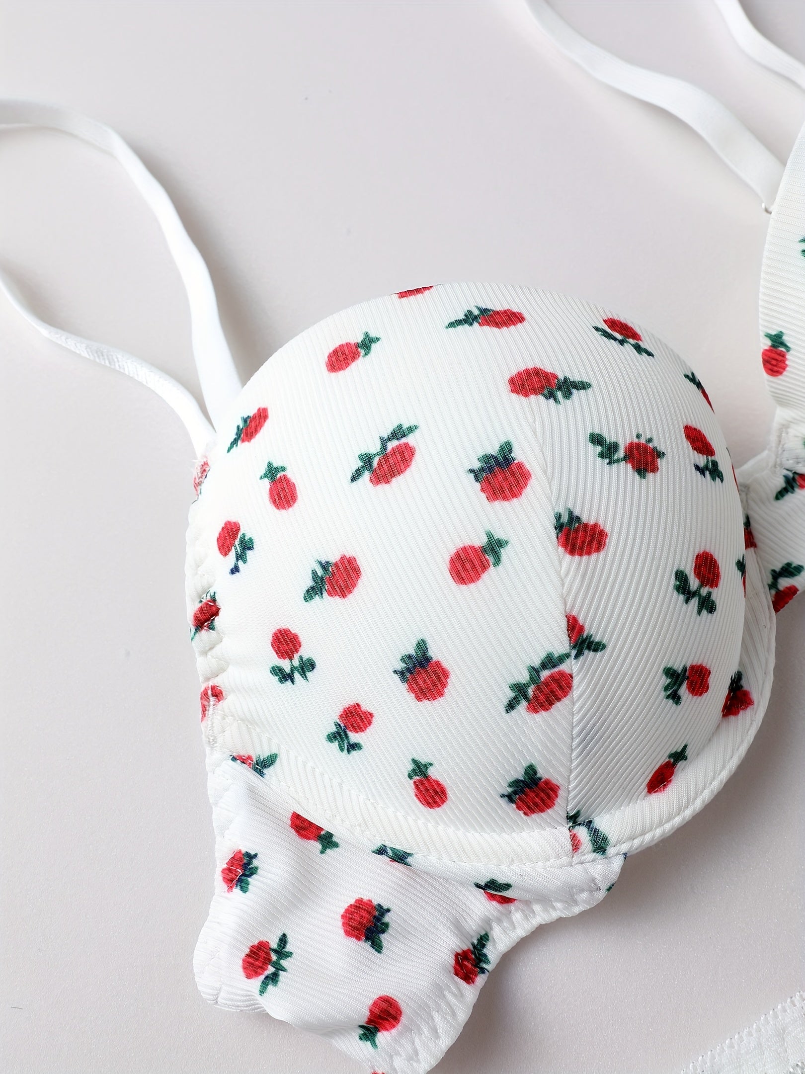 Floral Print Push Up Bra & Panties Set