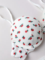 Floral Print Push Up Bra & Panties Set