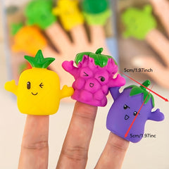 5pcs PVC Fruit Finger Puppet Educational Toy Gift