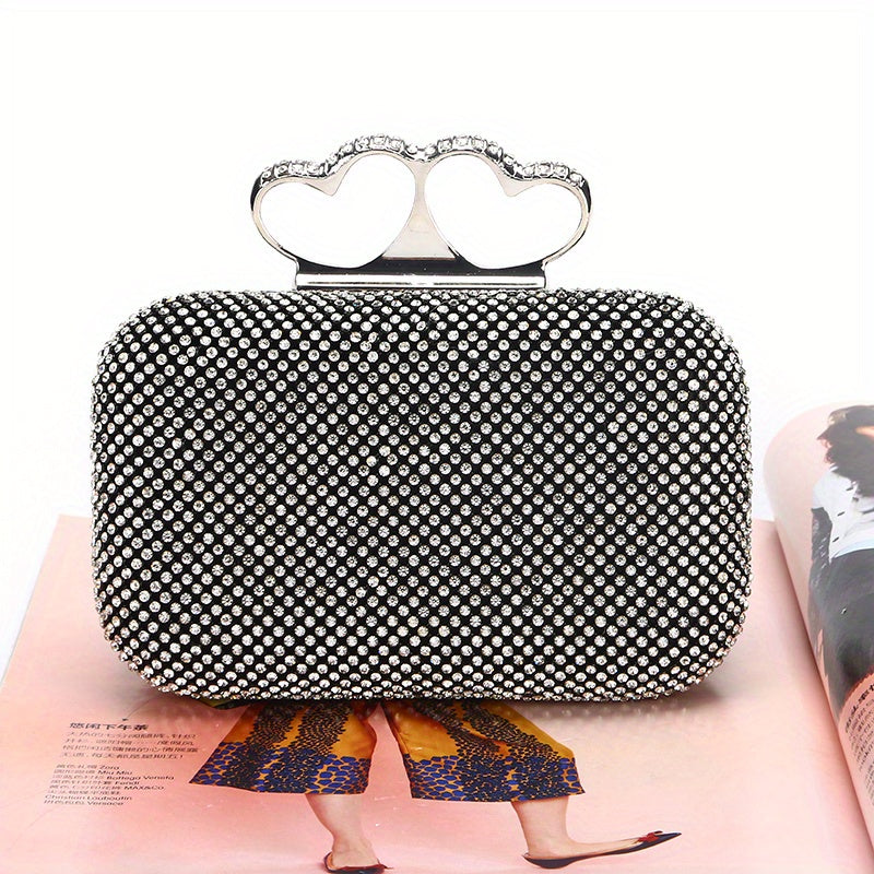 Glitter Rhinestone Evening Bag Dinner Clutch Purse For Wedding Party