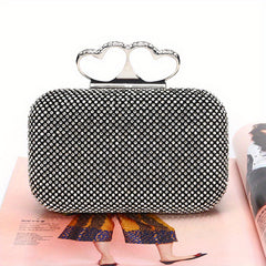 Glitter Rhinestone Evening Bag Dinner Clutch Purse For Wedding Party