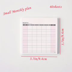 Small Fresh Planner Tearable Memo Pad 60 Pages