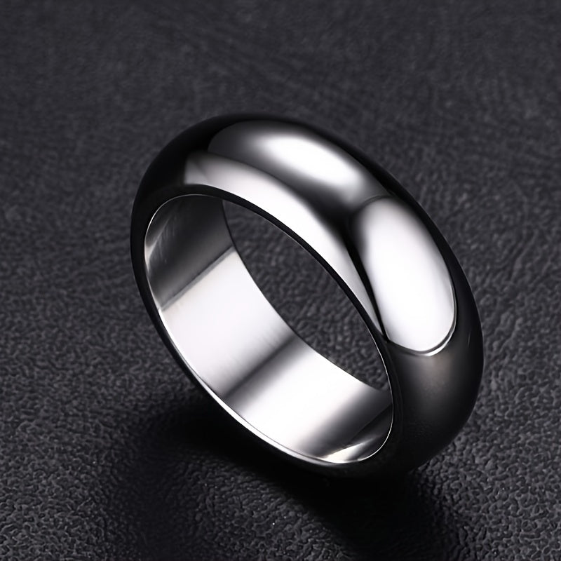Cool Vacuum Plated Lettering Ring Men's Stainless Steel Ring