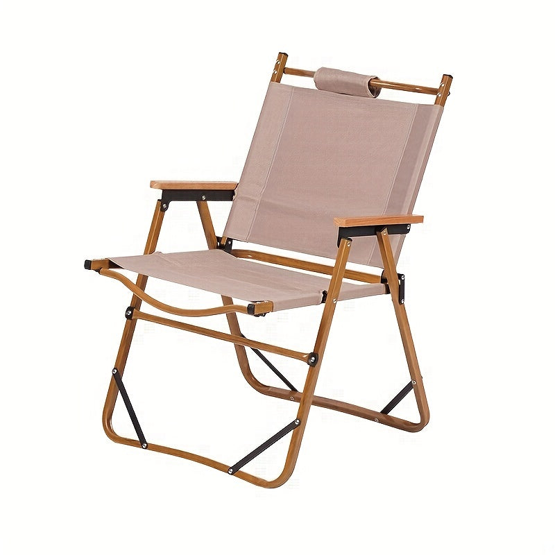 Portable Aluminum Wooden Handle Chair for Outdoor Camping