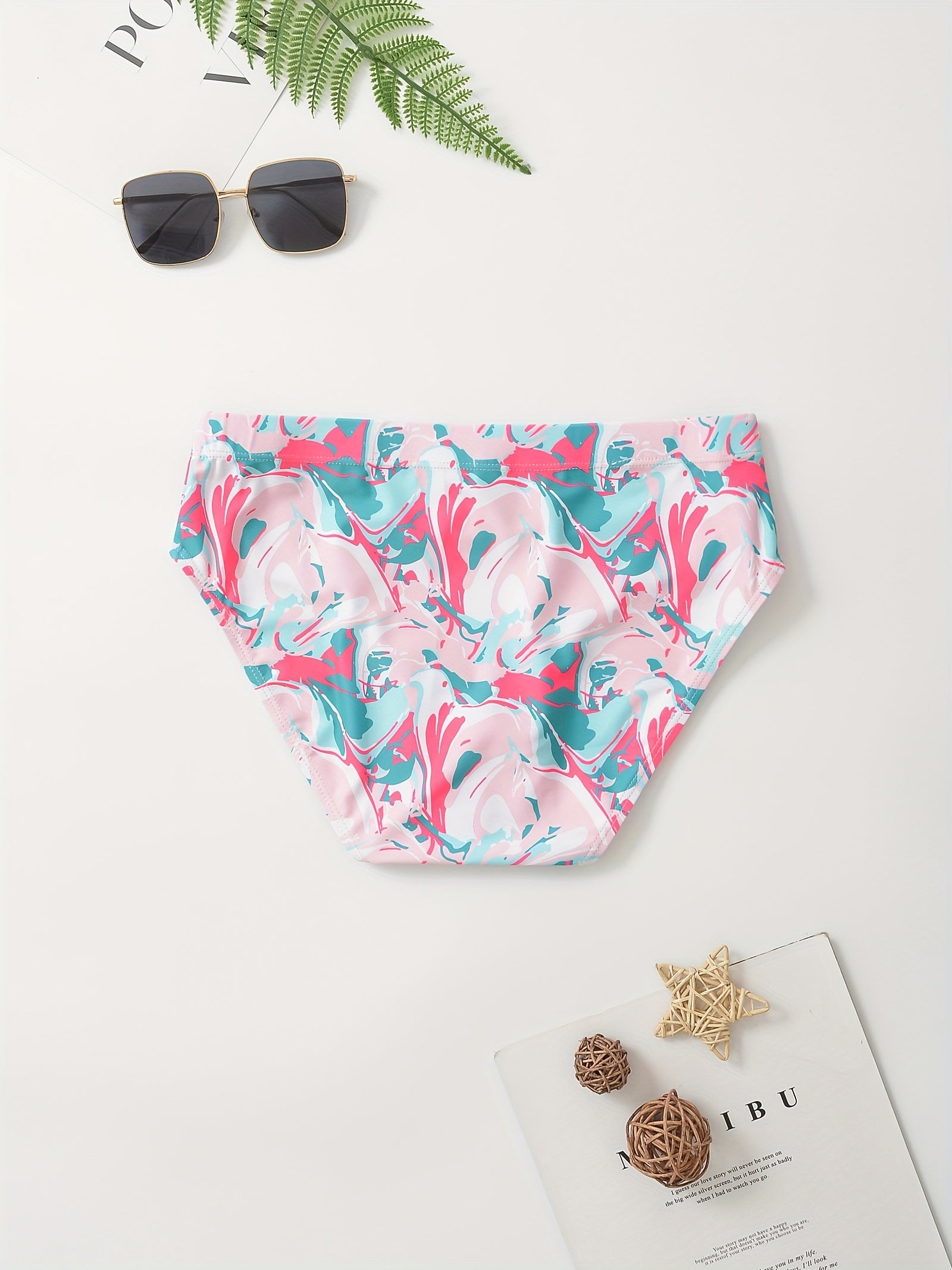 Men's Colorful Pattern Quick Drying Swim Shorts for Beach Pool