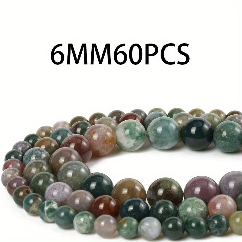 Natural Agate Gemstone Round Loose Beads DIY Jewelry Making