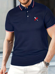 Men's Wrench Print Casual Polo Shirt