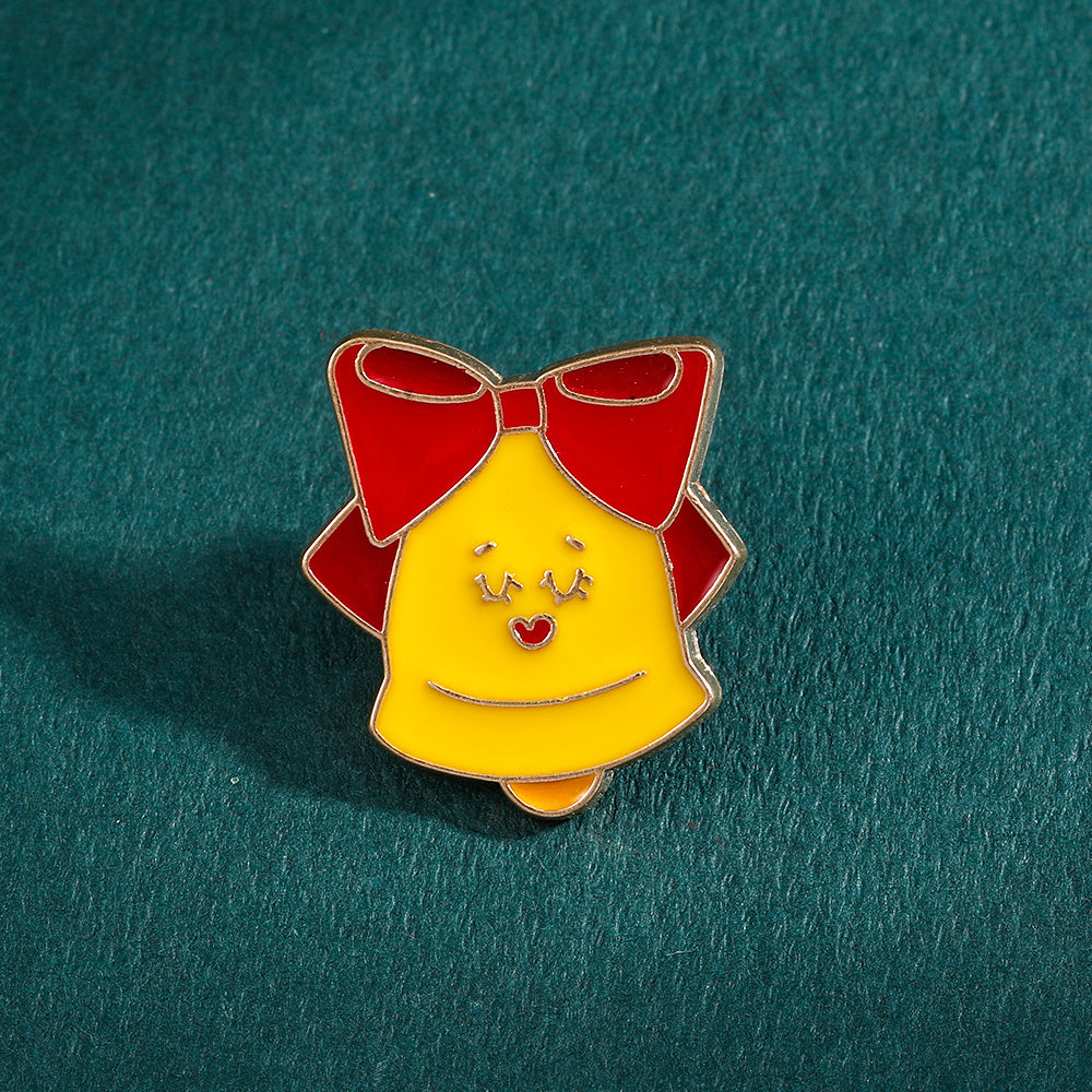 Men's Christmas Pattern Red Alloy Pin