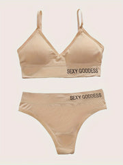 3 Sets Push Up Bra & Thong Lingerie