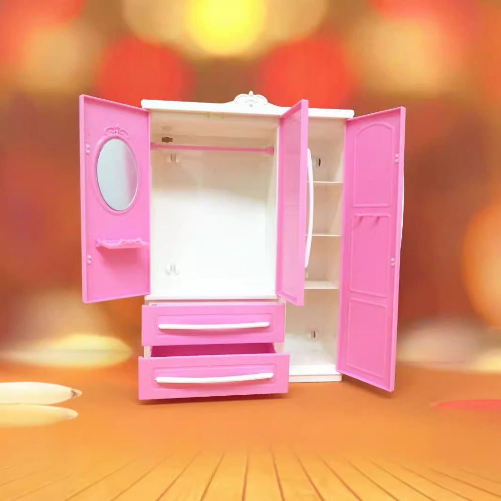 European Style Pink Wardrobe Scene Storage