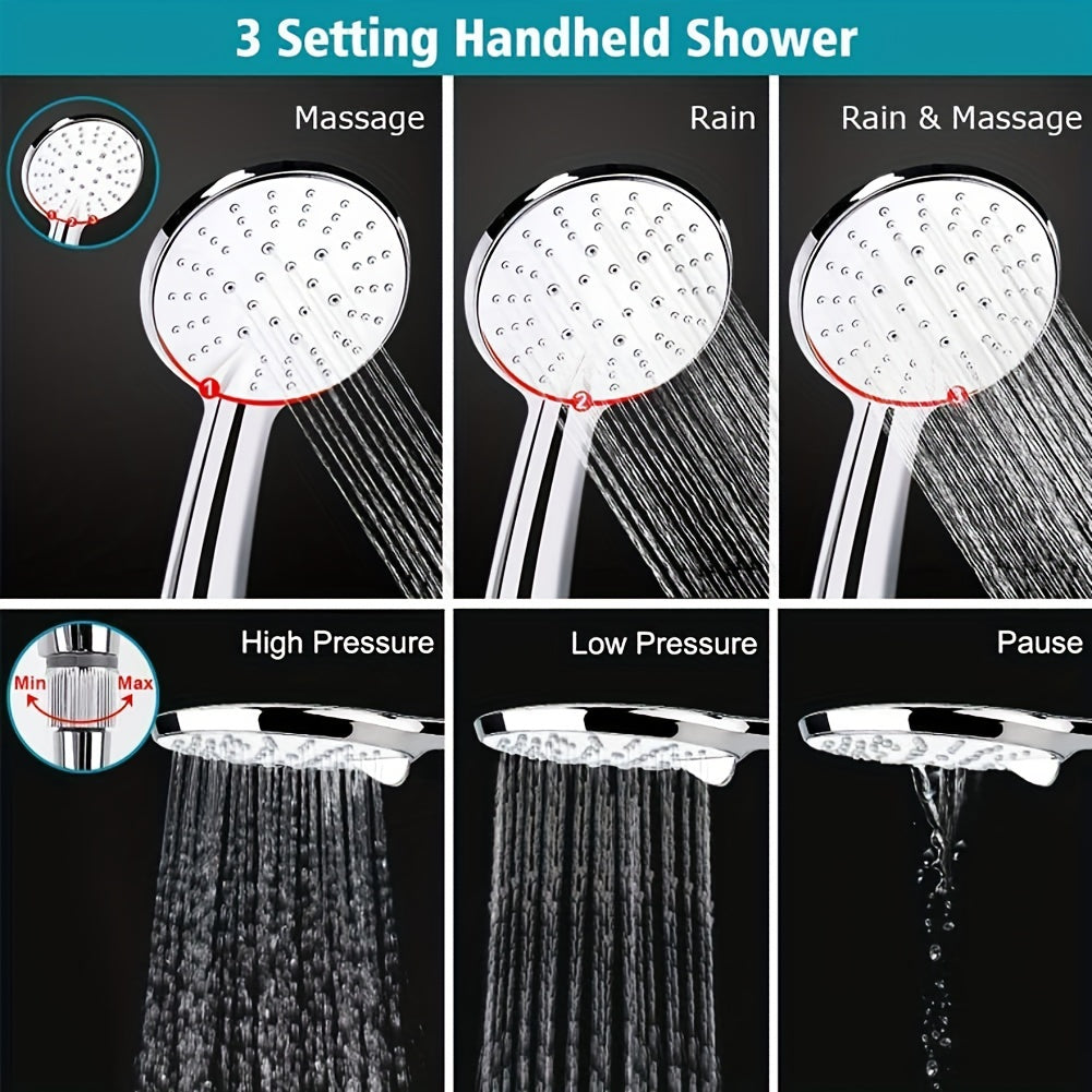 8'' Stainless Steel Rainfall Shower Head with Extension Arm