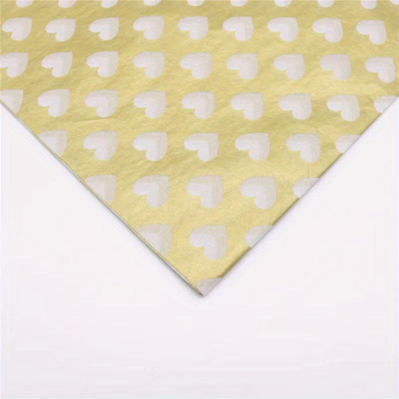 Metallic Golden Print Tissue Paper Bulk, 10 Sheets